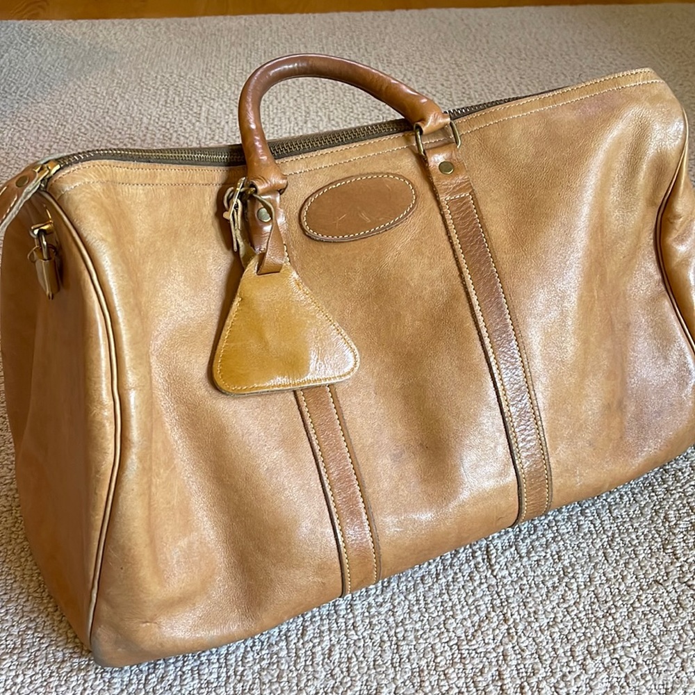 Meek Trunk and Bag Co. Vintage Leather Duffle Bag